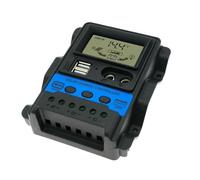 Solar Charge Controller for Solar Panels - 12 V/24 V Voltage Regulator, 30 A Double USB Charge Controller with LCD Display - For Household, Boats, Yachts, Workshop & Outdoor Use