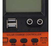 Solar Charge Controller LCD Display 2 USB Output PWM Panel Charging Regulato NEW