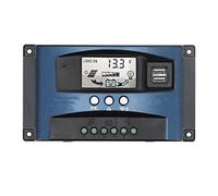 Solar Charge Controller MPPT LCD Display Discharge Control Regulator 12V 24V 30A Efficient Charging Management ABS Material