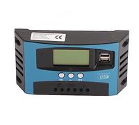 Solar Charge Controller MPPT Tracking Charging Real Time Digital Display Solar PV Charge Controller 12V 24V Effective Safe Charging Aluminum Alloy (90A)