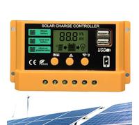 Solar Charge Controller, Solar Charge Controller | 30A PWM Solar Charge Controller - Adjustable Automatic Parameter, Easy to Install for Outdoor, Factory