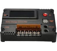 Solar Charge Controller, Solar Panel Battery Regulator, CMG WPC Charge Controlle with LCD Display,with Dual USB Port ,DC12V and USB5V output for DC lighting and mobile charging