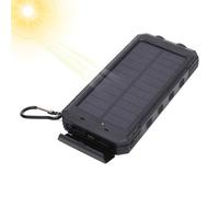 Solar Charger - 20000mAh High Capacity Charger, Compact Solar Bank | Wireless Fast Charging Device With Built-in Flashlight, Portable Rugged Solar Battery Pack Po