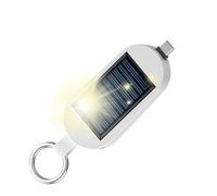 Solar Charger - 3000 mAh Mini Keychainn Powerr Bank, Portable USB Type C Solar Cap | Wireless Clock Powerr Bank for Mobile Phones, Outdoor Travel Use,