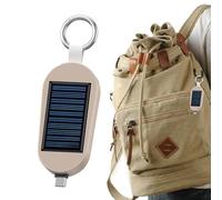 Solar Charger - 3000 mAh Mini Keychainn Powerr Bank, Portable USB Type C Solar Cap | Wireless Clock Powerr Bank for Mobile Phones, Outdoor Travel Use,