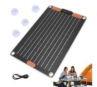 Solar Charger - 5 V/2 A Solar Power Bank, Waterproof Portable Power Supply | Multi-Device Charging Compatible with Mobile Devices and Camping Gadgets, Radio and A LE Lights