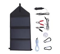 Solar Charger, Foldable 100W Portable Solar Panel Kit, duals USB Power Bank, Fast Charging Station, Off Grid Battery Supply for Laptop, Tablet, Smartphone, Fishing, Road Trip Use 22.8x11.4in