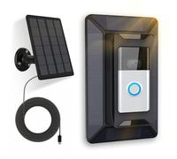 Solar Charger for Ring Doorbell, 2-in-1 with Mount Stand, Compatible with Ring Battery Doorbell 3/4/3 Plus, Ring Battery Doorbell Pro/Plus (2020/2021/2023)