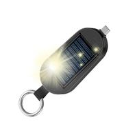 Solar Charger Keychain - Portable 3000mAh Powers Bank, Type-C Smart Port | Pocket-Sized Wireless Watch Charging Device for Travel, Camping, Backup Battery, USB Energy Source for Phone and Tech Gear