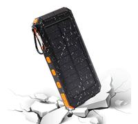 Solar Charger, Portable Charger Phones, 6.22x3.07x0.98 inches Wireless Fast Charging Device, Built in Flashlight, USB Output Ports, Great for Camping, Hiking, Outdoor, Crisis Use