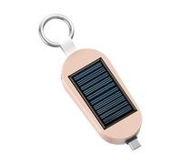 Solar Charger Portable Charger Solar Key Chain Mobile Phone Charger 3000 mAh Portable Mobile Solar Power Bank Phone Tablet Keychain Charger Type C with Carabiner Emergency Power Supply
