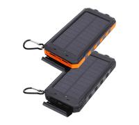 Solar Charger, Portable Phone Powerbank, 20000mah Wireless Fast Charging, Built-In Flashlight, Outdoor Device for Camping, Hiking, Emergencies, Travel, Black, Orange, 1 Piece