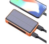 Solar Charger Power Bank, 20000mAh Solar Panel Battery Pack, Lasting Energy Conversion, Supports 4 Devices Simultaneously, Portable USB Charger for Smartphones, Adults, Teens, 6.3x3.19x1.3 Inches