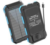 Solar Charger Power Bank 49800mAh Wireless Portable Phone Charger, . Fast Charging Built in 4 Cables with USB C 6 Outputs & 2 Inputs for Cell Phone