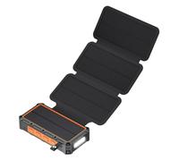 Solar Charger Power Bank, Hand-Cranked Power Bank With LED Light, Electronic Devices, Powerbank Foldable for Fishing Camping Traveling Home Use