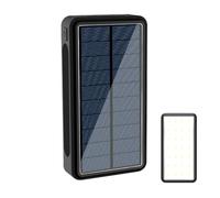 Solar Charger Power Bank, Smartphone Solar Panel, 20000mAh Capacity, 6.3x3.19x1.3 Inches Charging Ports, Supports 4 Electronics, Compact Design, Ideal for Outdoor Adventures