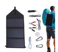 Solar Charger, Tri-Fold Portable Solar Panel, 100w High-Efficiency Panel, Usb Output, Dc Port Power Bank, Lightweight Foldable Design For Fishing, Road Trip, Camping, Hiking