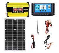 Solar Charging Kit - ABS Panel Converter, 12V Module | Weatherproof Energy Inverter with USB Output for RV Cabin Backup Lighting, Outdoor Utility Supply for Home Setup