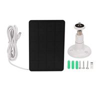 Solar Charging Panel for Outdoor Surveillance Camera, Monocrystalline Silicon Solar Panel Charger, 4W 5V with 360 Degree Mounting Bracket and 3.00m Charging Cable, Durab (White)