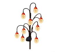 Solar Christmas Garden Stake Light, Twinkling LED Lawn Decor, 76 cm | Outdoor Solar Christmas Tree Light with Santa, 76cm Festive Garden Stake Lamp for Yard Lawn Pathway Decor