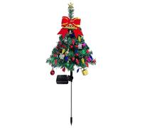 Solar Christmas Tree Garden Stake Lights Outdoor Christmas Tree Yard Decorations Multicolor Solar Stakes for Pathway Lawn Patio Xmas Ornament (C)