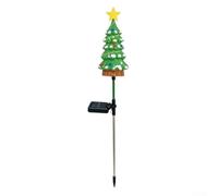 Solar Christmas Tree Stake Lights, 70cm LED Garden Decor for Yard Patio | Outdoor,Weatherproof Plastic, Auto Dusk-to-dawn Sensor, Easy Ground Stake, Festive Green Glow For Yard Patio