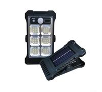 Solar Clip-On Lantern Motion Sensor, IP65 Waterproof Outdoor Garden Light, 3 Modes Hanging Wall Mount for Pathway Camping(YD-19A)