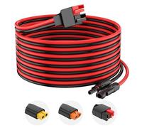 Solar Connector to Anderson Adapter Extension Cable Solar Panel to Anderson Charge Extension Cable for RV Foldable Solar Panel/Portable Power Station/Solar Generator (8FT,12AWG)