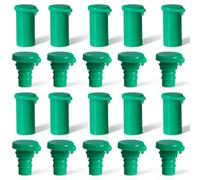 Solar Connector Waterproof Plug, 10 Pairs IP67 Male/Female Solar Panel Cable M_C_4 Connectors Waterproof Stopper Silicone Dustproof Caps, for Photovoltaic Systems (Green)