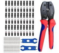 Solar Connectors Crimper Tool Kit with Solar Panel Connectors 30 Pairs, MC4 Connector Wrench for 14-10 AWG PV Cable Wire Assembly & Installation