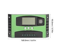 Solar Controller 12V 24V | LCD Display with Enhanced Regulation | Photovoltaic Panel Regulator for Home / Industry / DIY Projects | Overload & Short Circuit Protection (50A)