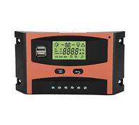 Solar Controller, 12V/24V MPPT Solar Panel Regulator Multi-Function Adjustable LCD Screen Display with Dual USB Port Auto Battery Controller (30A)