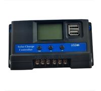 Solar Controller 12V 24V with LCD Display and Automatic Identification, Voltage Regulator with Anti Backflow and Open Circuit Protection for Renewable Energy Systems (10A)