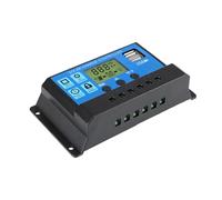 Solar Controller, 30A Solar Controller Solar Controller 12V/24V Automatic Identification PWM Parameters Adjustable LCD Display Dual USB Ports With Optical Delay Mode