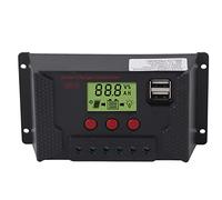 Solar Controller, 50A 12V 24V Solar Controller Pwm Intelligent Battery Charging Regulator Device Solar Controller Pwm Controller for Batteries