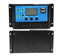 Solar Controller, 60A/50A/40A/30A/20A/10A 12V 24V Auto Solar Controller PWM Controller Dual USB Port PWM Solar Battery PWM LCD Display(40A)