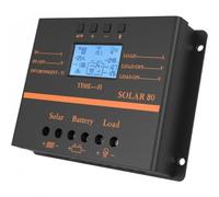 Solar Controller 80A 12V / 24V Battery charge regulator Auto 960W / 1920W with LCD display Mobile power supply charger 5V USB Enhanced heat sink (80A)