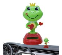 Solar Dancing Animal - 11x5CM ABS Dashboard Ornament Figure | Car Interior Bobble Swing Decoration Desktop Window Decor | Sun Powered Motion Toy For Valentine Gift Home Office Car Charm Easter