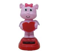 Solar Dancing Animal - 11x5cm ABS Figures, Cute Car Dashboard Ornament, Sun Powereds Swing Toy, Valentine Desktop Decor | Window Home Office Decorations