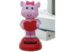 Solar Dancing Animal - 4.3 x 2 inch Oscillating Figure ABS Cartoon Toy Solar Powered Decorative Ornament with Soft Motion | Bu Car Dashboard Table Decoration