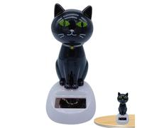 Solar Dancing Cat Toy - Oscillating Dashboard Decoration Without Battery, Animated Head Ornament | Moving Car Interior Decoration for Vehicle Dashboard, a, Se référer au descriptif