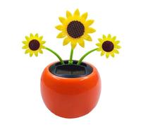 Solar Dancing - Decorative Wavy Solar Powered - Dancing Slar - Oscillating Flower Pot Figurine for Dashboard Decoration | Sun Motion Display Toy Visual Relaxing, So