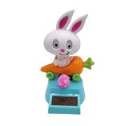 Solar Dancing Figurine - Creative Solar Bubble Toy, Dashboard Toy, Solar Powered Rabbit Root Figurine|Suitable for Car Home Office Desktop Decoration Easter Party Gift Playful Collectible Da