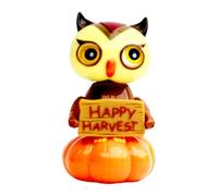 Solar Dancing Figurines - Pumpkin Owl Doll, Spooky Collectible Decor, Fun Shaking Ornament | Desk Decoration, Window Display, Car Dashboard, Halloween Party Styling, Adult Novelty Gift, Home In