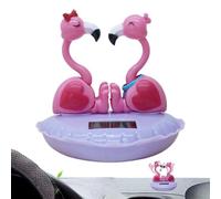 Solar Dancing Flamingo - Car Dashboard Dancer Bobble Head, Car Dashboard Shaking Head Decor, Solar Dancing Toy Flamingo Valentine's Day Ornaments Shake Head Toy, For Car Desktop Decoration