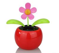 Solar Dancing Flower Decor Bringing Joy and Energy Efficiency to Your Space (red)