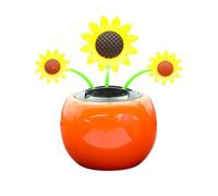 Solar Dancing Flowers Shaking Head Car Dashboard Toys Car Ornaments Solar Powered Toy for Office Desk Decoration Sunflower