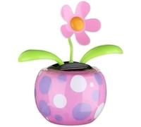 Solar Dancing Solar Powered Dancing Pink Flower in Colorful Shape Flip Flap Animated Bobblehead Dancer Window, Solar Powered Toys Sun Catcher Car Dashboard Decor Solar Power Kits