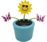 Solar Dancing Sunflower Decor, Bobblehead Swinging Flowers for Car and Home, Vibrant Moving Petals Decoration