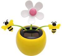 Solar Dancing Sunflower, Honey Bee, Yellow Apple Blossom, Solar-Powered Decorative Ornament, Car & Home Garden Decor
